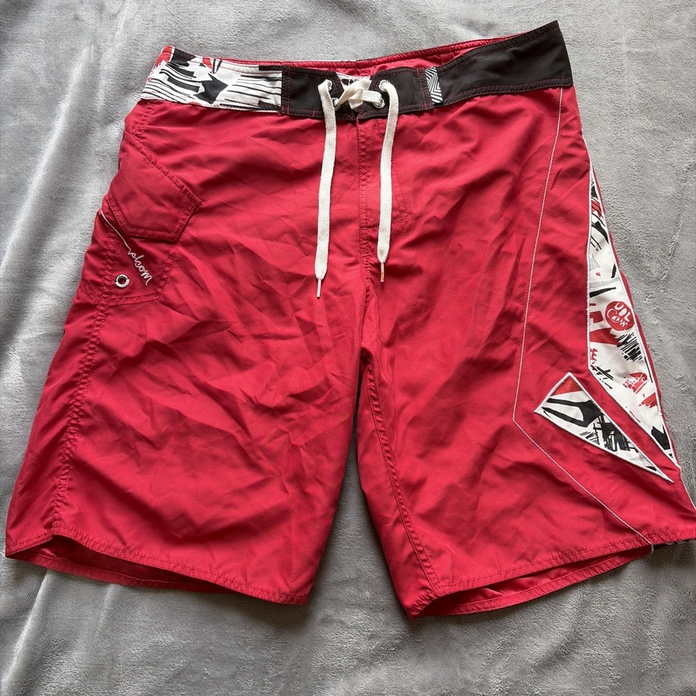 Vintage Y2K Volcom Boardshorts Swim Trunks Men's Size 36 VTG Surf Wear Stone